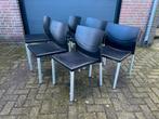 6x Leolux Myto eetkamerstoelen, Huis en Inrichting, Ophalen, Gebruikt, Zwart, Leolux