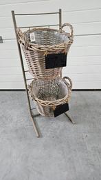 2 rieten manden / bloempotten, Tuin en Terras, Bloembakken en Plantenbakken, Ophalen, Minder dan 60 cm, Nieuw, Peize