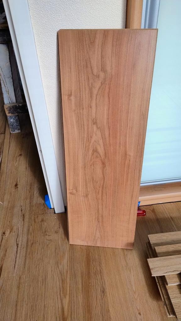 Laminaat vloerplanken kersenhoutlook, Doe-het-zelf en Verbouw, Vloerdelen en Plavuizen, Gebruikt, Laminaat, Hout, 50 tot 150 cm