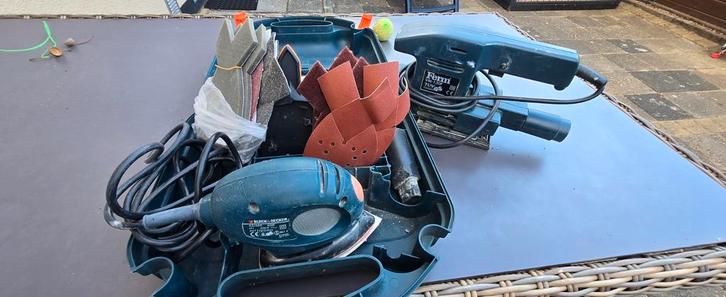 Black&Decker + Ferm Vlakschuurmachines - Gebruikt, Doe-het-zelf en Verbouw, Gereedschap | Schuurmachines, Gebruikt, Vlakschuurmachine