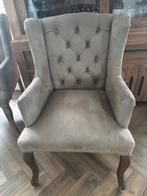 Eetkamerstoelen - 4 of 5 stuks, Gebruikt, Bruin, Ophalen of Verzenden, Stof