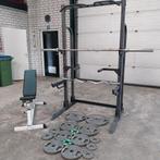 Squat half rack  compleet, Sport en Fitness, Ophalen, Zo goed als nieuw, Armen, Fitnessbank