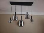Mooie hanglamp 5 smoke antracietgrijs, Ophalen, Zo goed als nieuw, Glas, 75 cm of meer