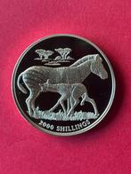 Uganda 2000 Shillings 1999 Proof 0,999 zilver 31.32 grams, Ophalen of Verzenden, Overige landen, Zilver