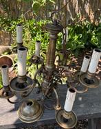 Antieke koperen 8 armige kroonluchter, Ophalen of Verzenden, Gebruikt, Overige materialen, Klassiek