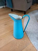 Mooie emaille kan blauw brocante 38cm antiek, Antiek en Kunst, Antiek | Emaille, Ophalen of Verzenden