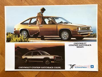 Chevrolet Citation Hatchback Sedan en Coupé leaflet beschikbaar voor biedingen