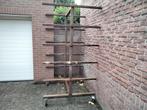 Metalen rek op 4 zwenkwielen. 6liggers., Huis en Inrichting, Kasten | Stellingkasten, Ophalen of Verzenden