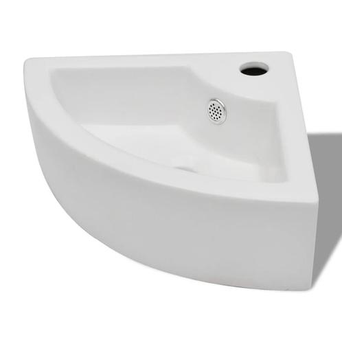 Wastafel met overloop 45x32x12,5 cm wit Nieuw in doos, Doe-het-zelf en Verbouw, Sanitair, Nieuw, Wastafel, Ophalen of Verzenden