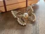 Broche vlinder., Ophalen of Verzenden, Zo goed als nieuw, Goud, Overige materialen
