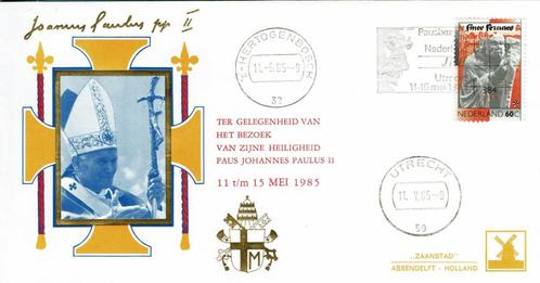 Envelop ter gelegenheid van bezoek van de paus, Postzegels en Munten, Postzegels | Nederland, Gestempeld, Na 1940, Verzenden