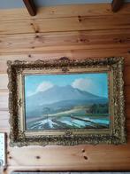 Hady Suwardja (Suwarno) rijstvelden in Bandung, mooie lijst, Antiek en Kunst, Ophalen of Verzenden