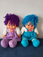 2 grote stoffen poppen blauw en paars 35 cm groot zie foto's, Verzenden, Nieuw, Overige typen