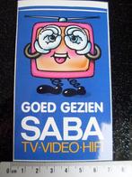 sticker goed gezien saba tv video hifi logo ktv antenne, Verzamelen, Verzenden, Zo goed als nieuw, Merk