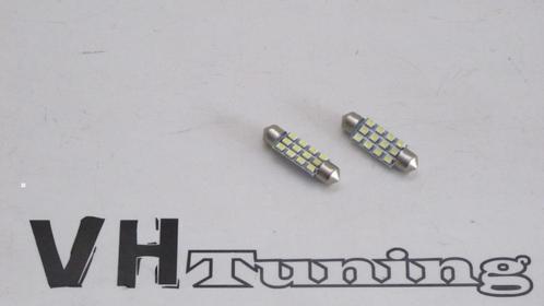 12V 39mm LED buislamp 12SMD C5W festoon fitting 6000K, Auto diversen, Tuning en Styling, Ophalen of Verzenden