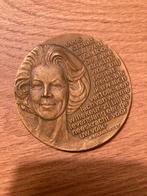 Penning t.g.v de 50ste verjaard. van Koningin Beatrix, 1988., Postzegels en Munten, Penningen en Medailles, Ophalen of Verzenden