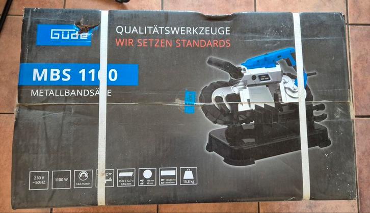 Güde MBS1100 Metaalbandzaag, Doe-het-zelf en Verbouw, Gereedschap | Zaagmachines, Nieuw, 1200 watt of meer, 70 mm of meer, Ophalen