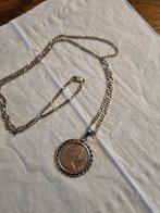 ELIZABETH MUNT HANGER MET KETTING 925 ZILVER, Ophalen of Verzenden, Zo goed als nieuw, Zilver, Zilver
