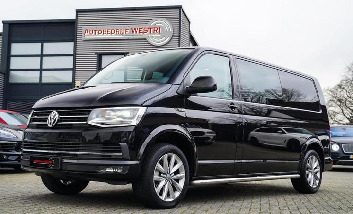 Volkswagen Transporter 2.0 TDI L2H1 DC Highline | Leder |Xen, Auto's, Bestelauto's, Bedrijf, Te koop, ABS, Achteruitrijcamera