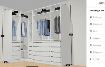 IKEA PAX hoek kledingkast (160+260)x58x236cm, Bezorg/montage - afbeelding 2