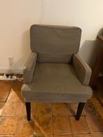 Stoere eetkamerstoelen stof taupe prijs per stuk, Huis en Inrichting, Stoelen, Ophalen, Hout, Gebruikt, Overige kleuren