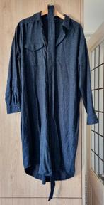 Jurk blauw-lichtblauw gemêleerd met centuur Joline Jolink, m, Ophalen of Verzenden, Zo goed als nieuw, Maat 42/44 (L), Blauw