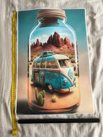 Vw busje mini fan poster in een flesje 60 bij 41, Ophalen of Verzenden, Nieuw, Foto of Poster, Minder dan 50 cm