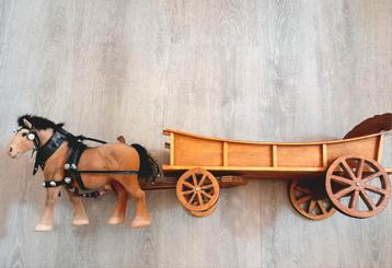 Speelgoed boerenkar handgemaakt incl. paardje beschikbaar voor biedingen
