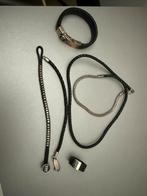 SILK armbanden en ring, Sieraden, Tassen en Uiterlijk, Armbanden, Ophalen of Verzenden, Zo goed als nieuw, Zwart, Zilver