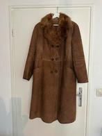 Warme bont met suede jas maat 46, Ophalen of Verzenden, Zo goed als nieuw, Maat 46/48 (XL) of groter, Zwart