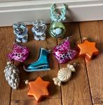 10 bont gekleurde plastic kerstballen kinderboom vis snoep, Ophalen of Verzenden, Zo goed als nieuw