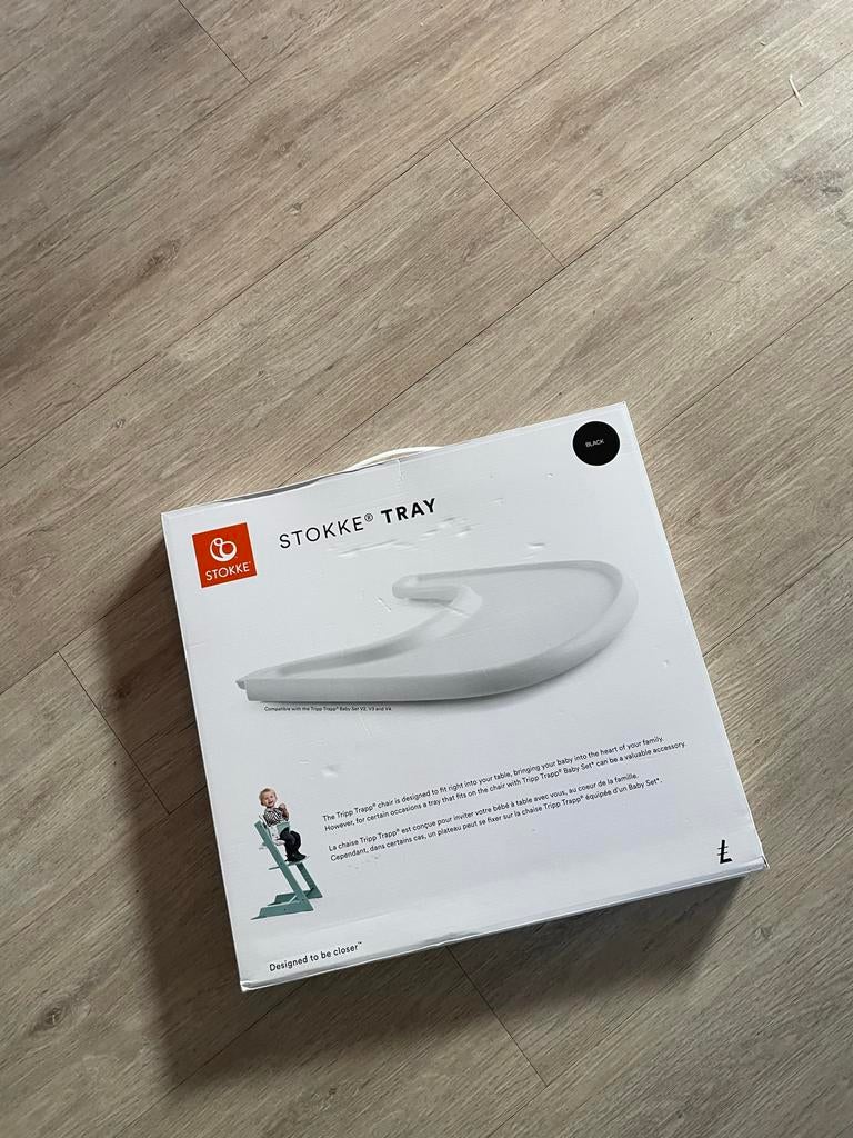 Nieuwe Zwarte Tripp Trapp Tray - Ongebruikt!, Ophalen of Verzenden, Nieuw, Meegroeistoel, Afneembaar eetblad
