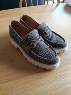 Manfield chunky loafers panterprint, Bruin, Instappers, Ophalen of Verzenden, Zo goed als nieuw