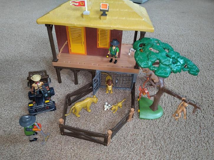 Playmobil Safaripost 4826 + Extra's, Kinderen en Baby's, Speelgoed | Playmobil, Gebruikt, Complete set, Ophalen of Verzenden