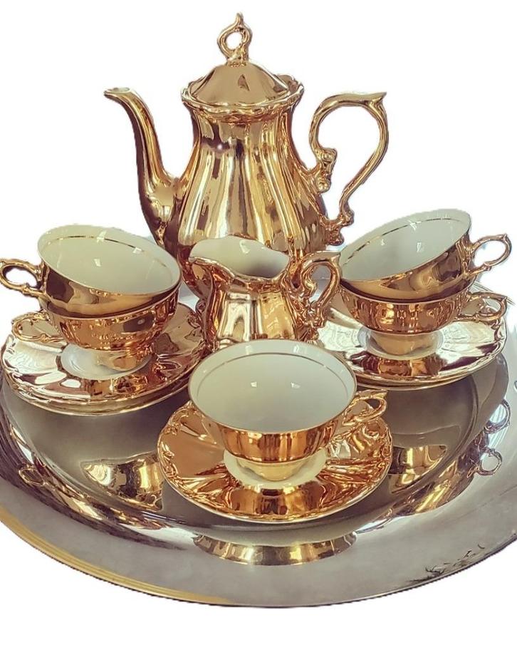 VINTAGE GOUD servies BAREUTHER BAVARIA, Antiek en Kunst, Antiek | Servies compleet, Ophalen of Verzenden