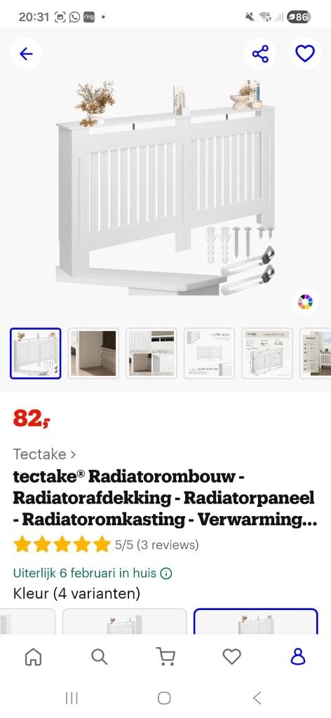 Ombouw voor radiator, Ophalen, 30 tot 80 cm, Radiator, Nieuw