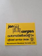 745 sticker Jan Corsten Officiële Opel Dealer, Verzamelen, Ophalen of Verzenden, Zo goed als nieuw, Auto of Motor