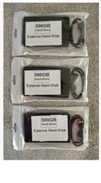 Externe Hard-Disk 500GB USB 3.0 (2,5'' Inch) New + Garantie!, 500GB, 500GB, 0.5TB, 0,50TB, HDD, Refurbished, Ophalen of Verzenden