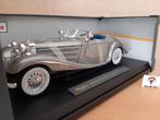 Mercedes Benz 500K 1936 in zilver-metallic van Maisto 1:18, Hobby en Vrije tijd, Nieuw, Ophalen of Verzenden, Auto, Maisto