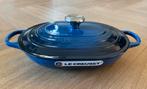 Le Creuset Oblong - kleur Lapis, Huis en Inrichting, Keuken | Potten en Pannen, Ophalen of Verzenden, Nieuw, Gietijzer