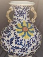 Antieke Grote Vaas met Bloemen, Ophalen of Verzenden