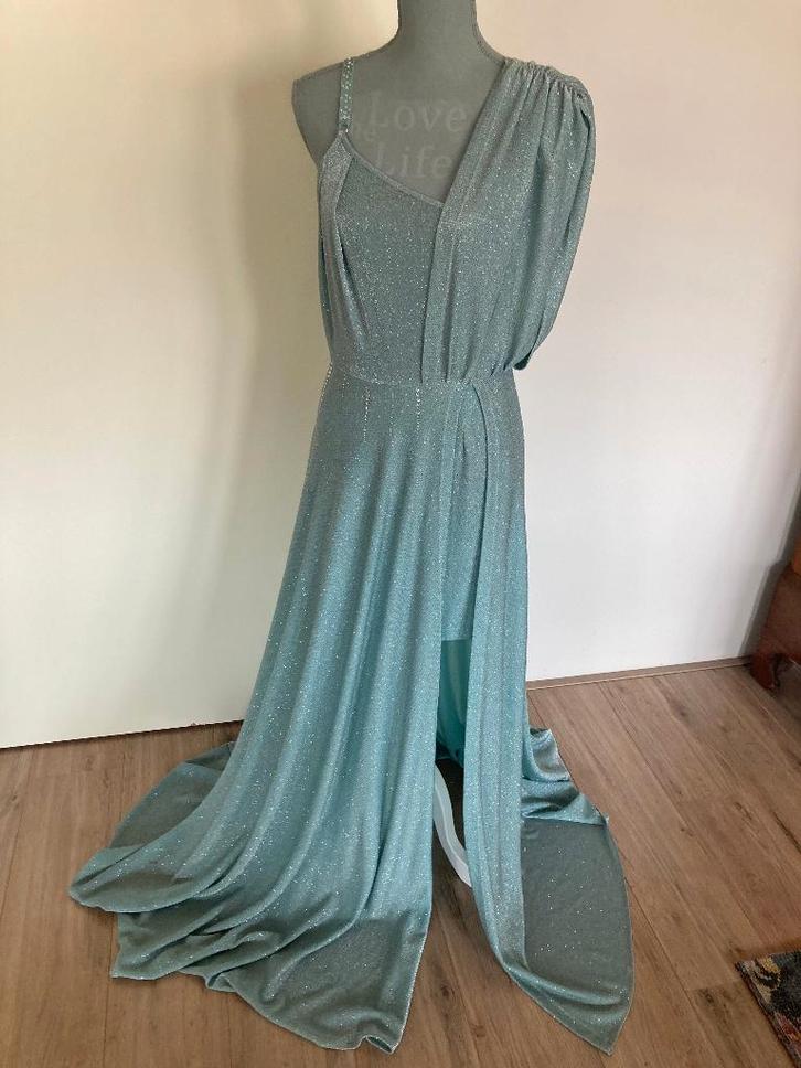 Lange jurk - Relish collection, Kleding | Dames, Gelegenheidskleding, Nieuw, Galajurk, Maat 38/40 (M), Groen, Ophalen of Verzenden