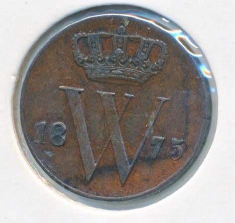 Nederland halve cent 1875 Willem 3, Postzegels en Munten, Munten | Nederland, Ophalen of Verzenden, Koning Willem III, Overige waardes