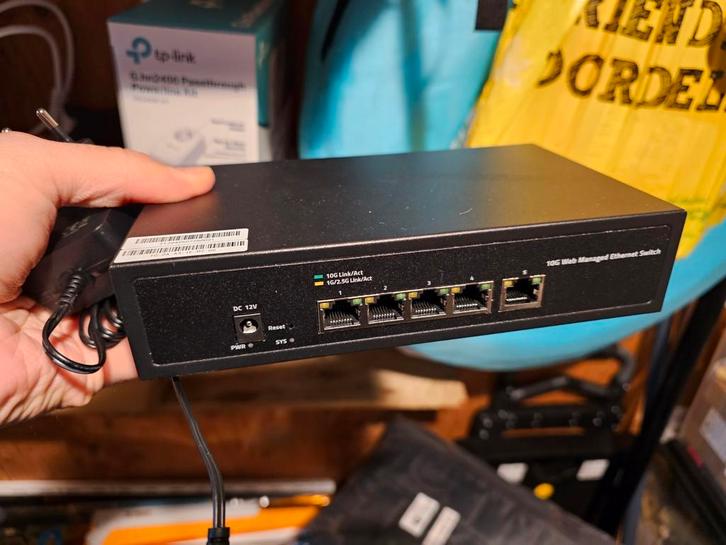 GoodTop 5-port Full 10GbE Managed Switch with Noctua PWM fan, Computers en Software, Netwerk switches, Zo goed als nieuw, Ophalen of Verzenden