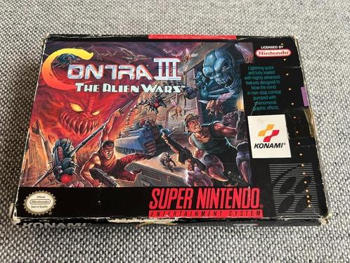 Contra III The Alien Wars - Super Nintendo USA - CIB, Spelcomputers en Games, Games | Nintendo Super NES, Gebruikt, 1 speler, Vanaf 12 jaar