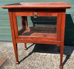 Theekastje, theemeubel, kastje, vitrine, antiek, vintage, Huis en Inrichting, Kasten | Vitrinekasten, Ophalen, Gebruikt, Glas