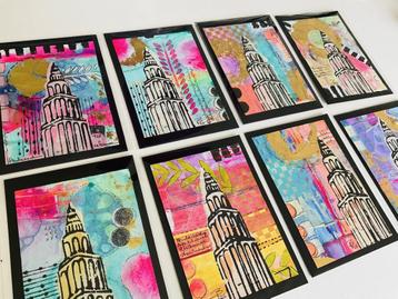 unieke schilderijtjes martinitoren zonder lijst  beschikbaar voor biedingen