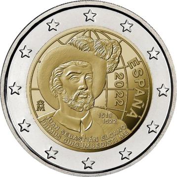 2 euro Spanje 2022 - Eerste zeilreis rond de wereld (UNC) beschikbaar voor biedingen