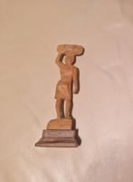 Souvenir uit India: een houten figuur beeld, Ophalen of Verzenden, Zo goed als nieuw