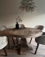 Ronde Kloostertafel 140cm - Landelijke Stijl, Huis en Inrichting, Tafels | Eettafels, Ophalen, 100 tot 150 cm, Zo goed als nieuw
